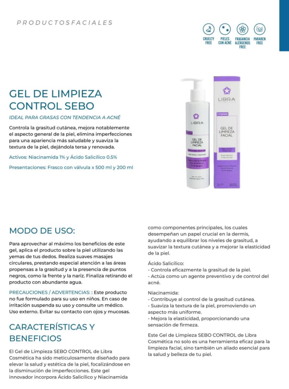 Pieles para control sebo